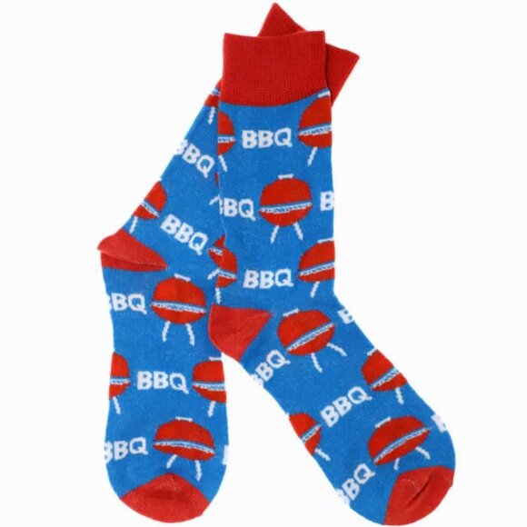 *3/$15* Mens Fun BBQ Grill Socks - Picture 2 of 3